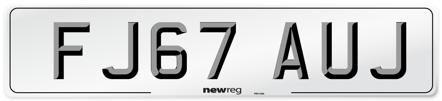 FJ67 AUJ Number Plate from New Reg